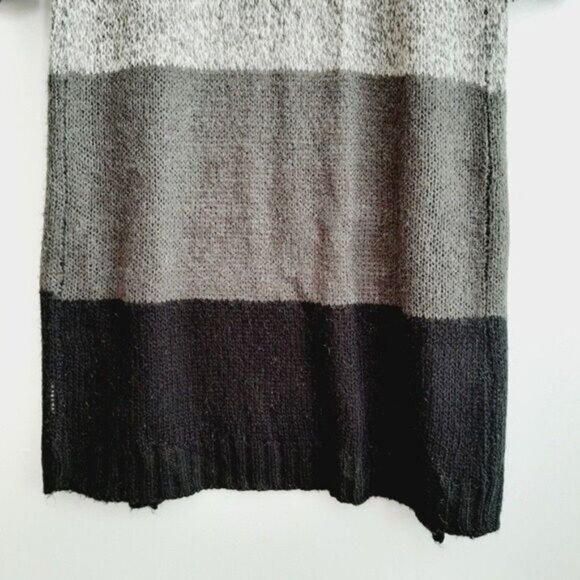 RD STYLE Long Cardigan Sweater Open Front Wide Stripe Sz M - Picture 7 of 10